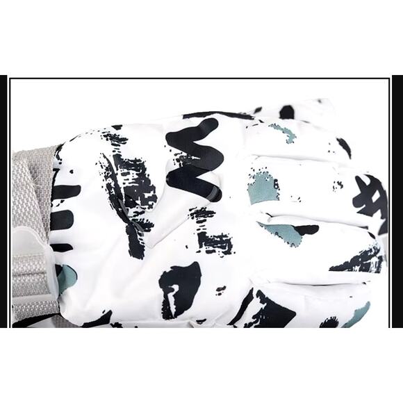 Winter Snowboard Ski Gloves Unisex PU Leather Non-slip Touch Screen Mittens Warm - Picture 8 of 9